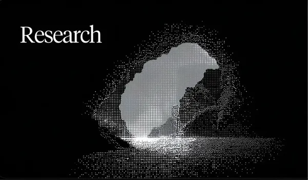 Abstract dithered research graphic